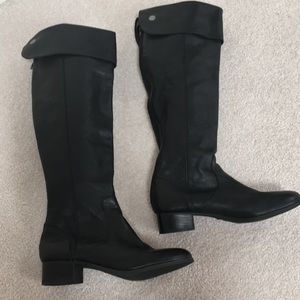 Seychelles Black Leather Tall Boots
